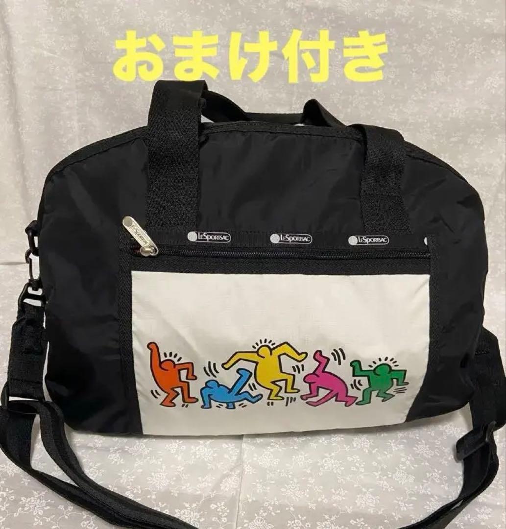 レスポ×キースヘリング　ボストンバッグ　レスポメモ帳のおまけ付き