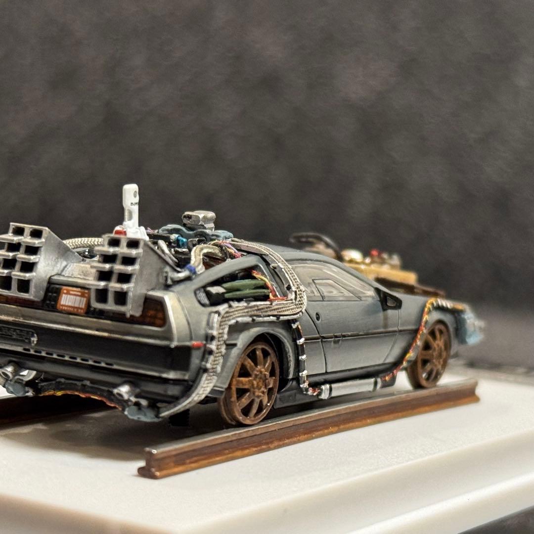 デロリアン ホバー&レール カスタム品 1/64 MJ　バックトゥザフューチャー