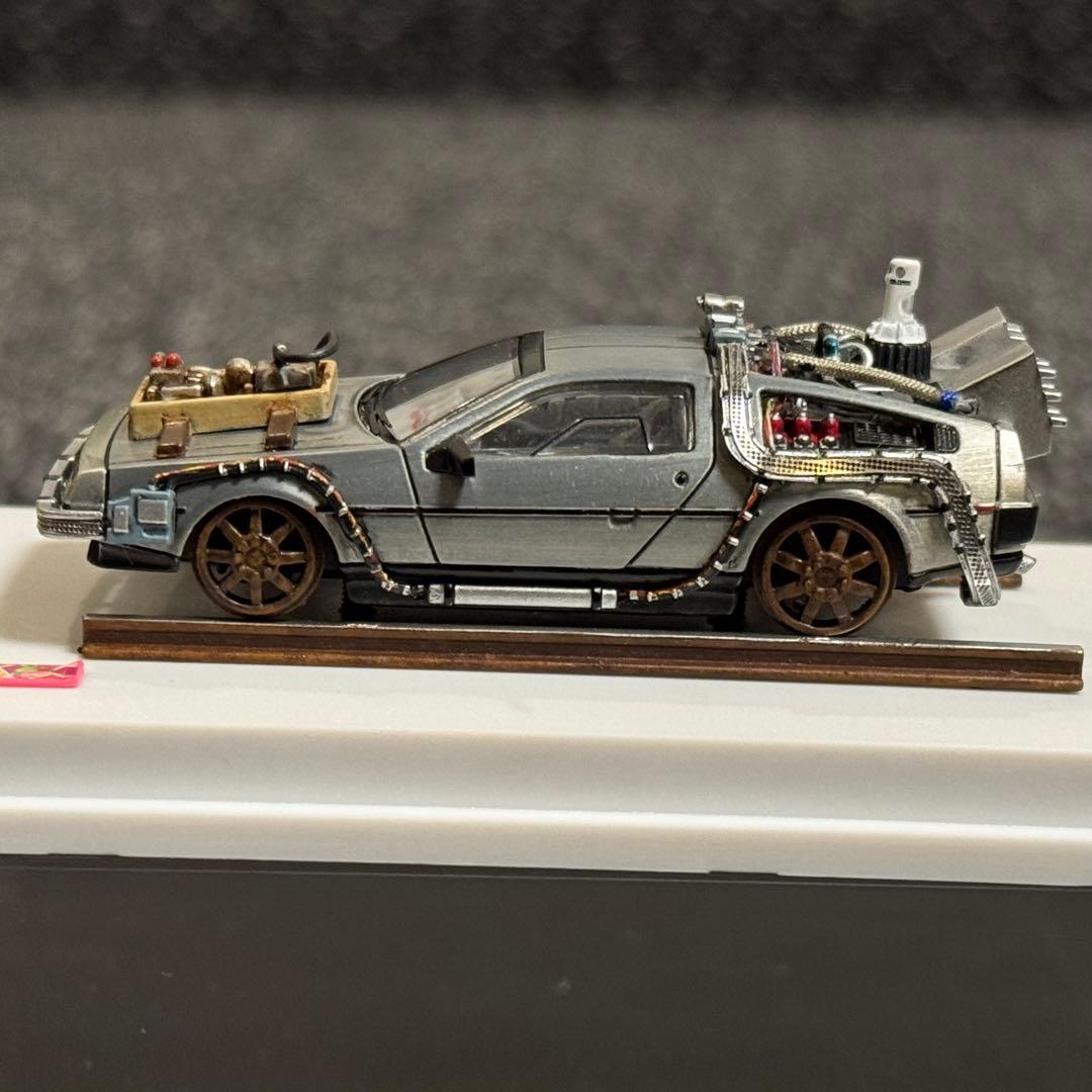 デロリアン ホバー&レール カスタム品 1/64 MJ　バックトゥザフューチャー