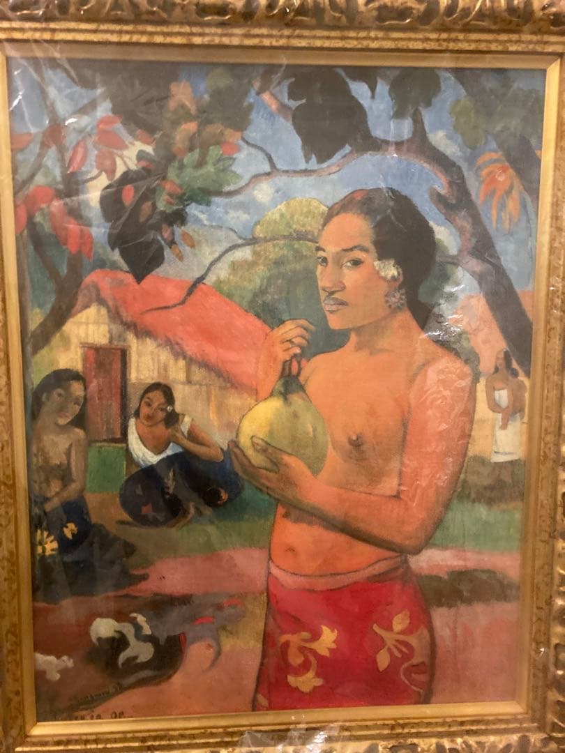 ポールゴーギャン　果実を持つ女