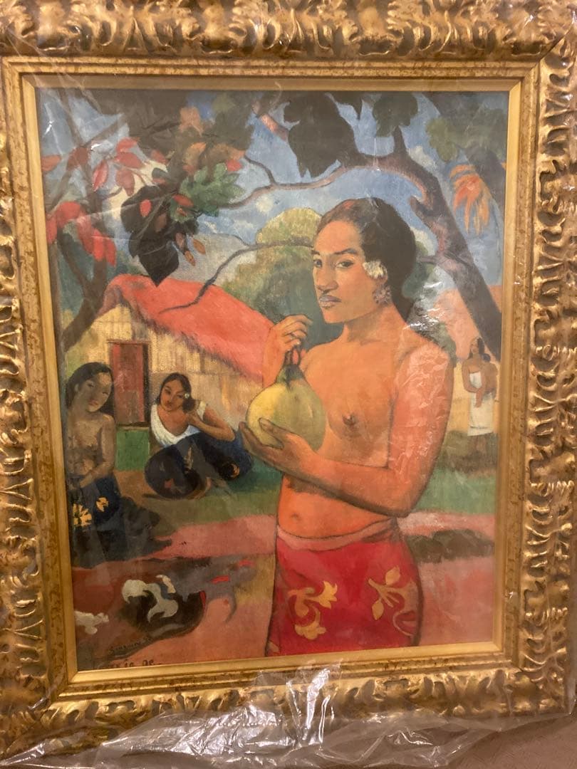 ポールゴーギャン　果実を持つ女