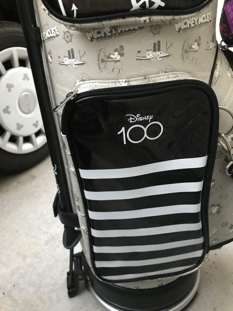 Lyny Disney100 ミッキーマウス キャディバッグ グレー・ブラック