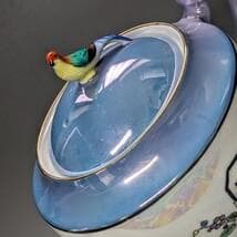 オールドノリタケ アールデコ期大銘品 シリルシー鳥フィギュリン摘ティーポット