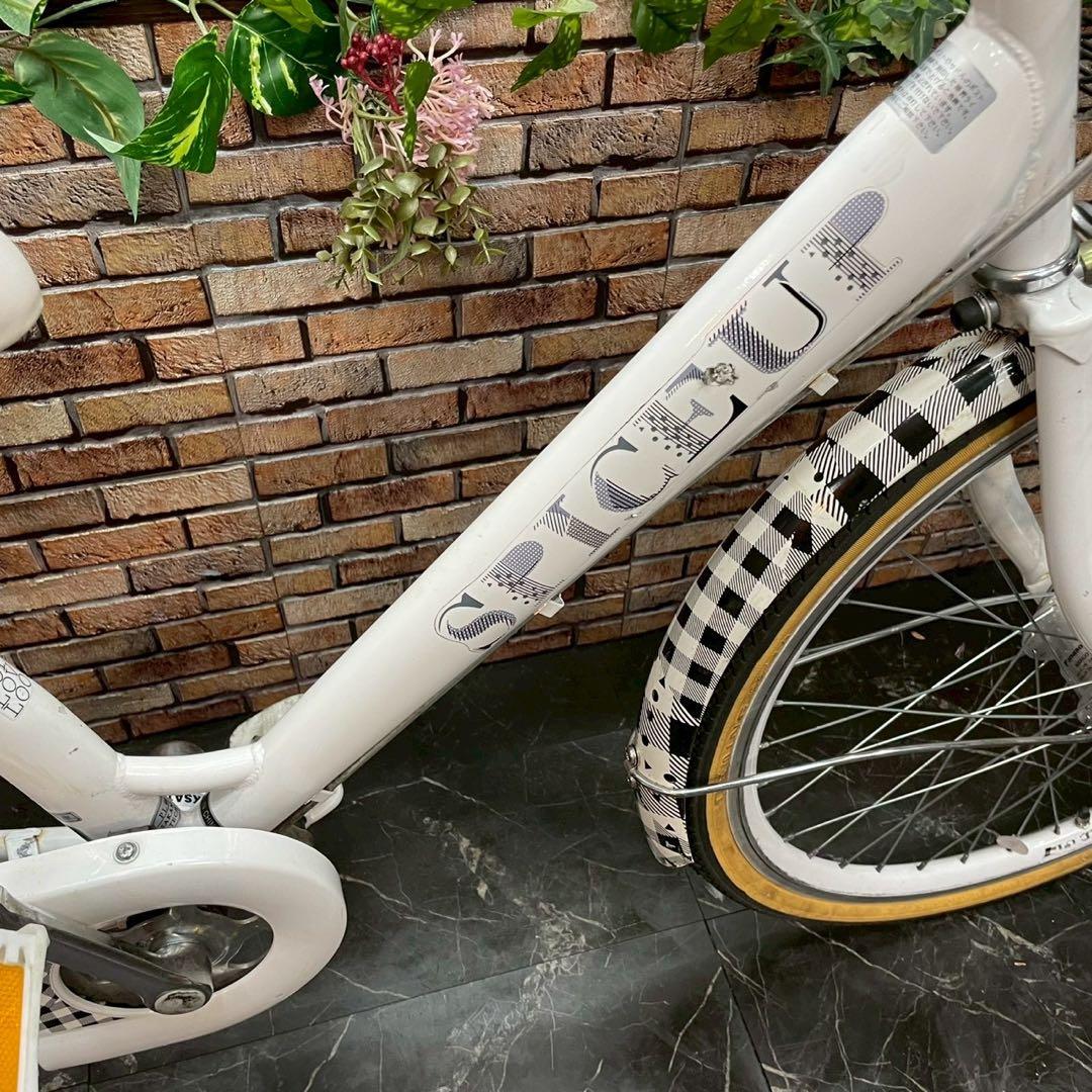 【72】子供用自転車 子供車 SPICEUP ホワイト 22インチ シングル