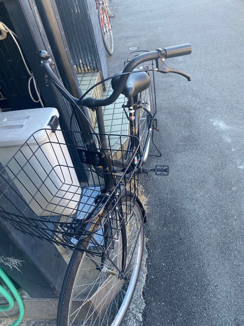 ブラック シティサイクル 前カゴ付き(東京都練馬区)