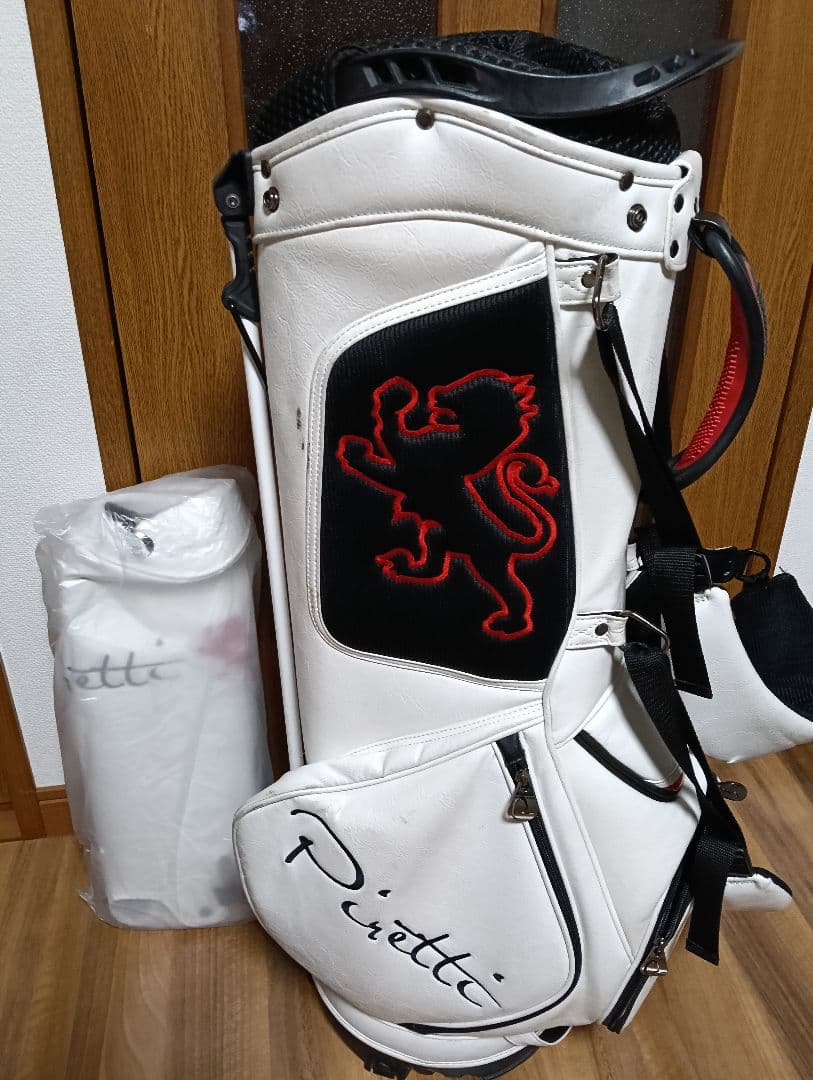 Piretti●ゴルフ・スタンドキャディバッグ●ホワイト●USED●ピレッティ