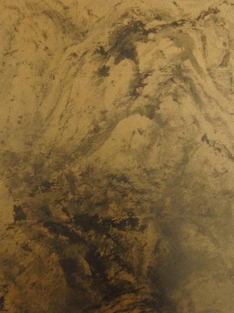 稲垣伯堂、【峻峯飛泉図】、希少な額装用画集より、新品額装付