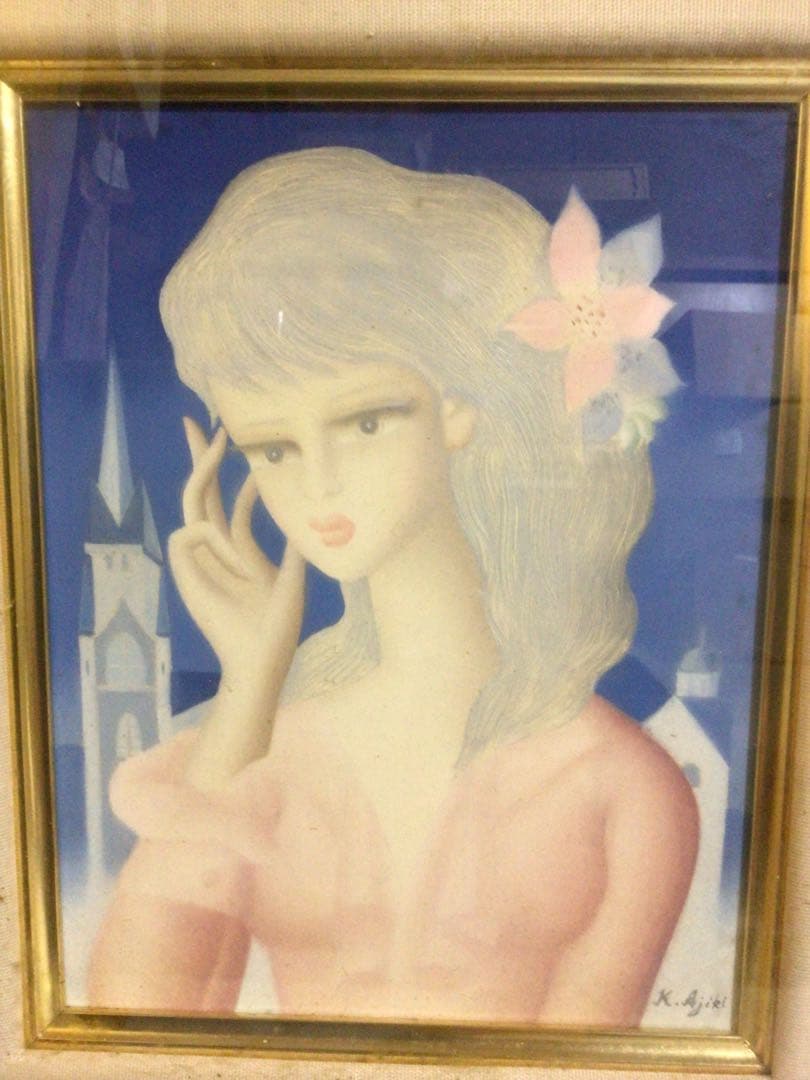 安食一雄『花飾』額縁がお洒落