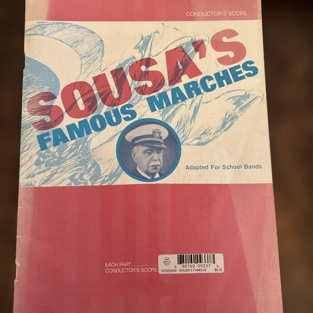 スーザ　名曲マーチ集　全12曲スコア、全パート譜付き