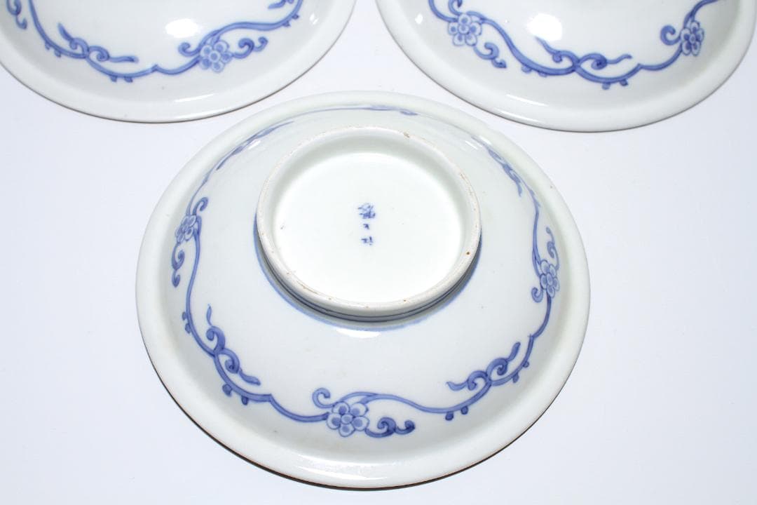 明治期 有田焼『江上製(江上熊之助)』染錦紅葉図 上手五寸皿 三客揃