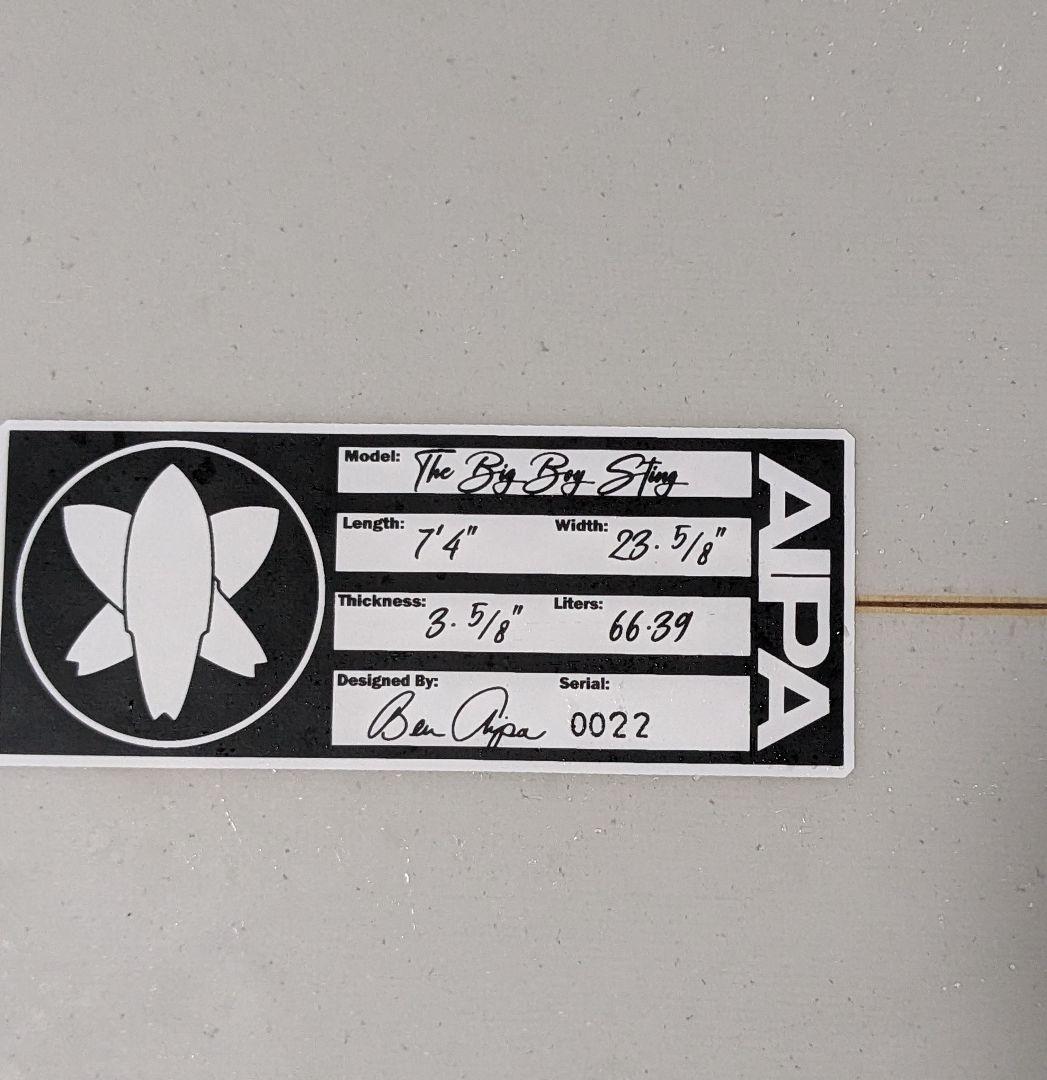 サーフィン・ボディボード BenAipa stinger stingray 7'4