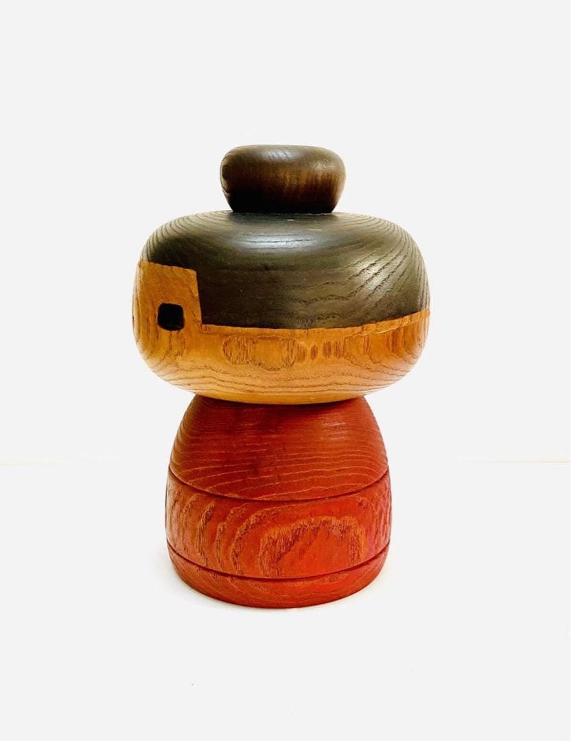 中古　こけし　人形　日本　木製　伝統　山中　三平　おだんご　女の子　S