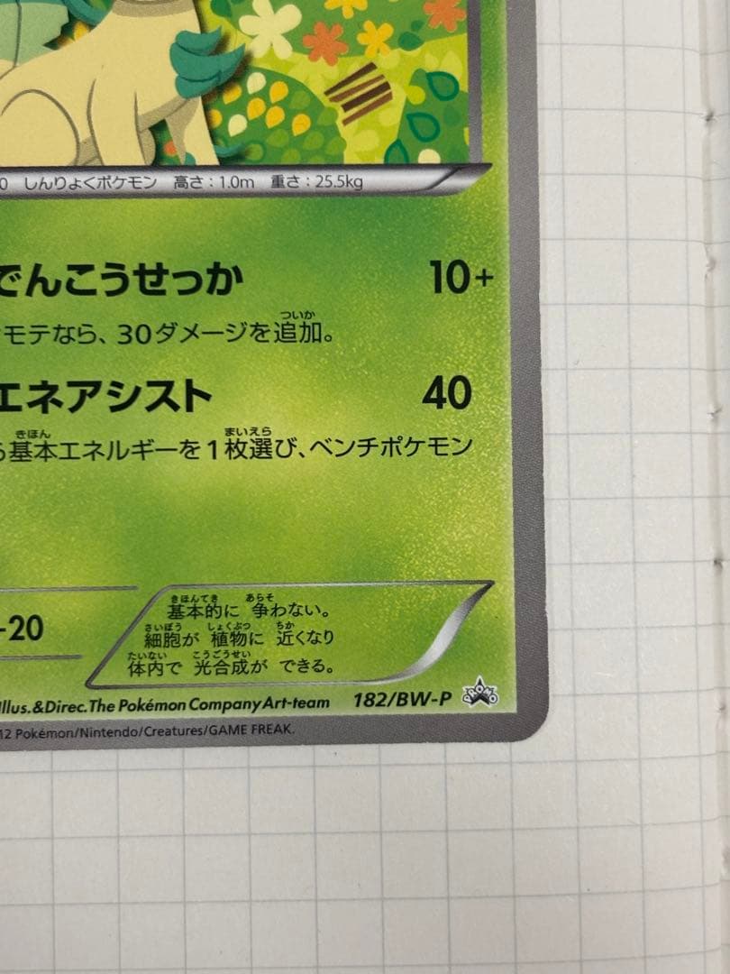 リーフィア ポケモンカード プロモカード　182 BW-P