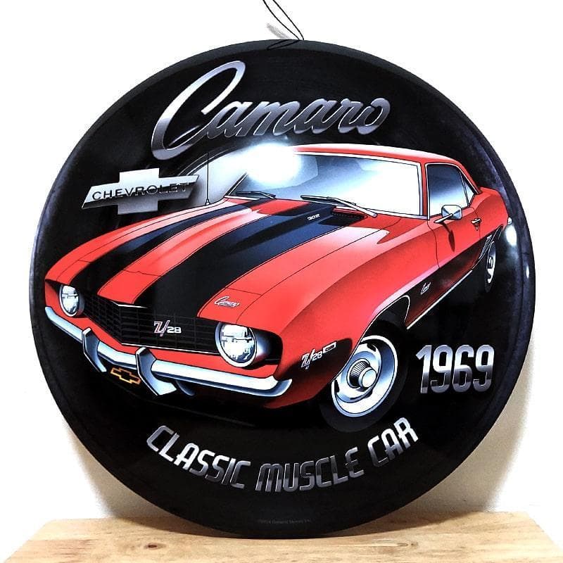 ブリキ看板 車 シボレー カマロ 1969 アメリカン 雑貨 ガレージ おしゃれ