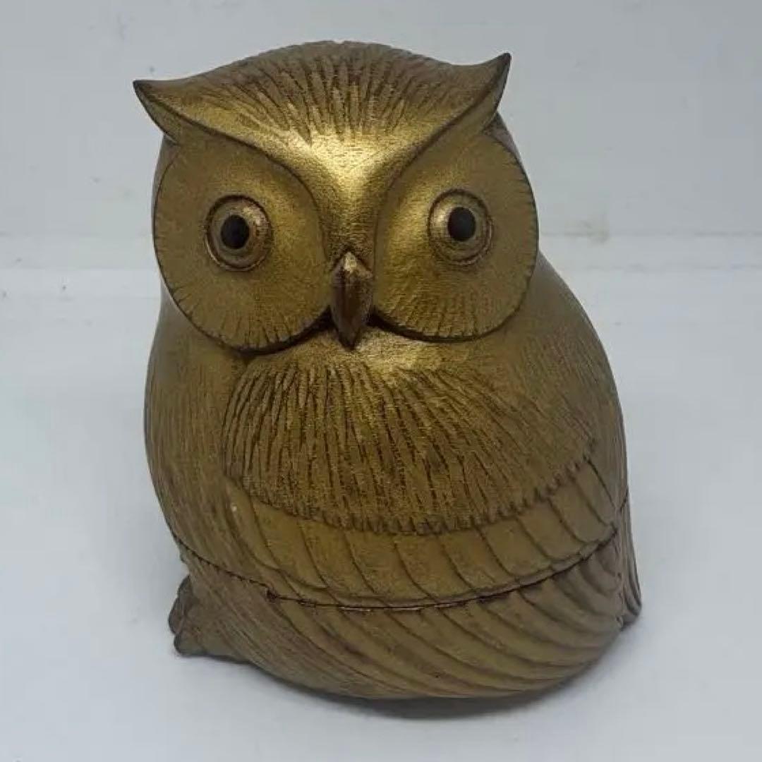 讃岐名工　篠原如雪作ふくろう香合