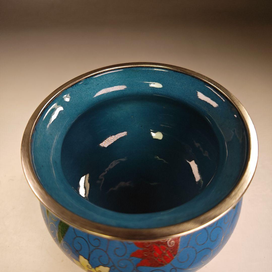 イ884 健水『黄井仁作』『鵬雲斎好　唐物七宝　健水　共箱』茶道具　こぼし　茶受