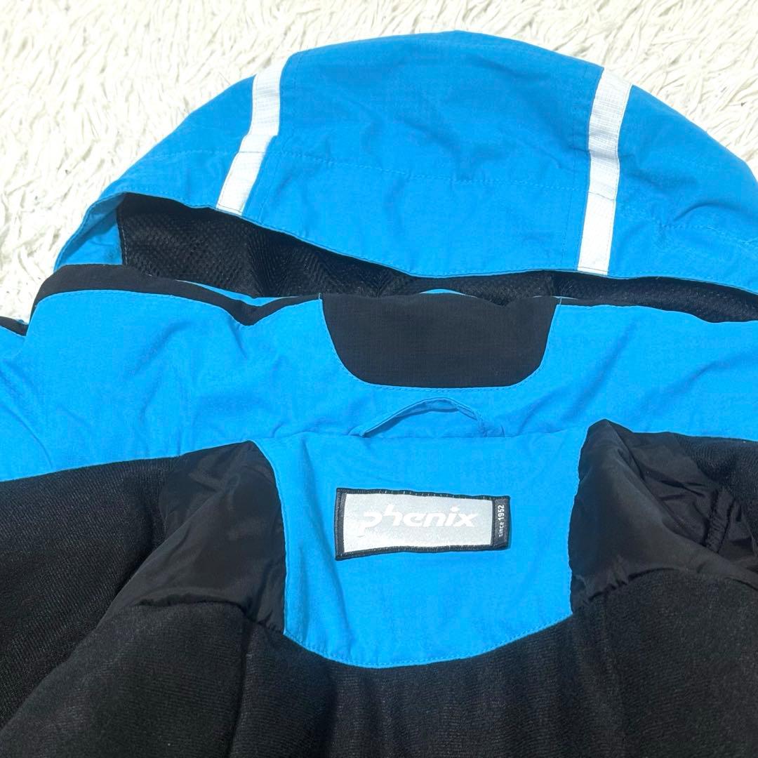 フェニックス スキーウェア サイズM 上下セット フード 洗える 青 黒 ロゴ