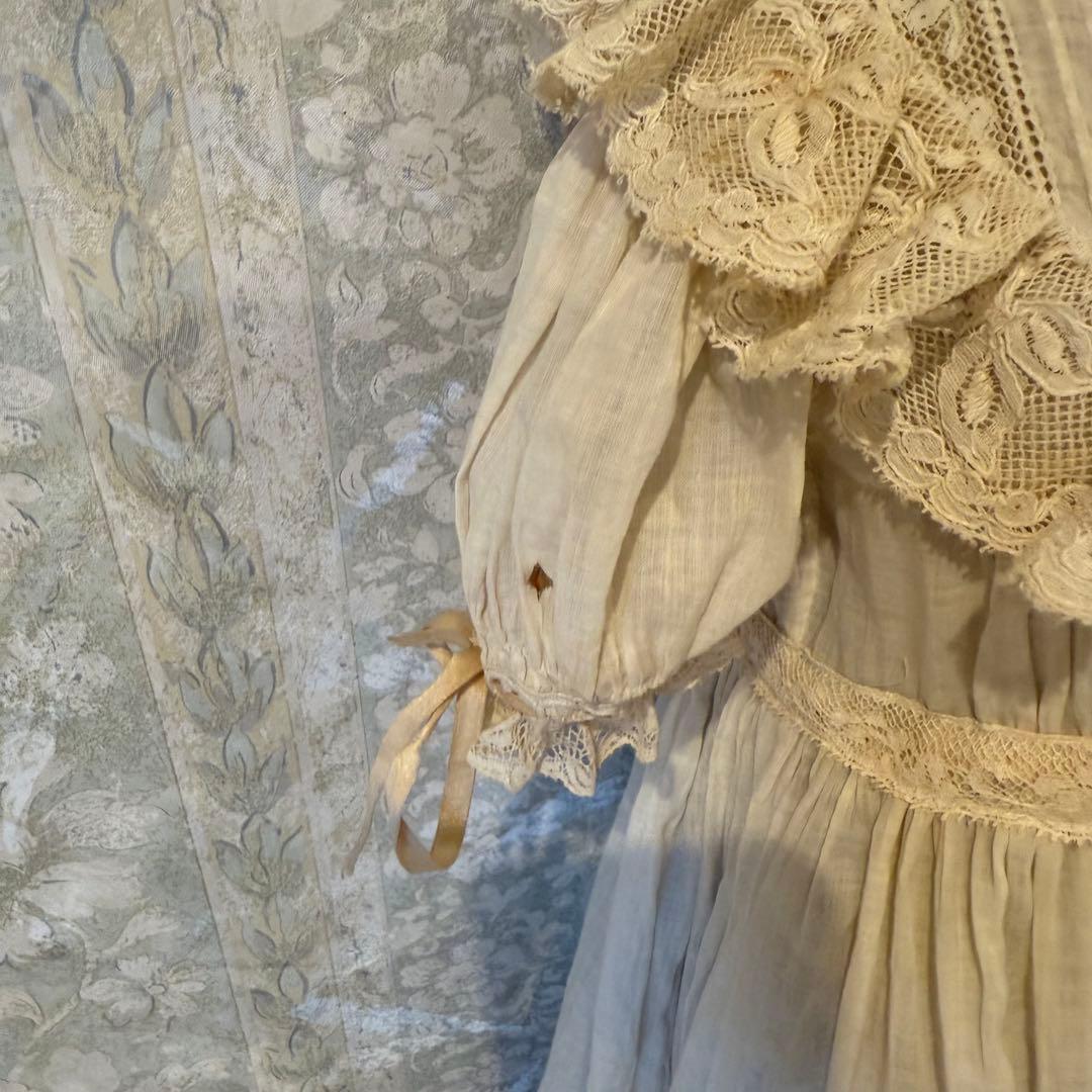ヴィンテージドールトルソーとアンティークレースドールドレスのセット
