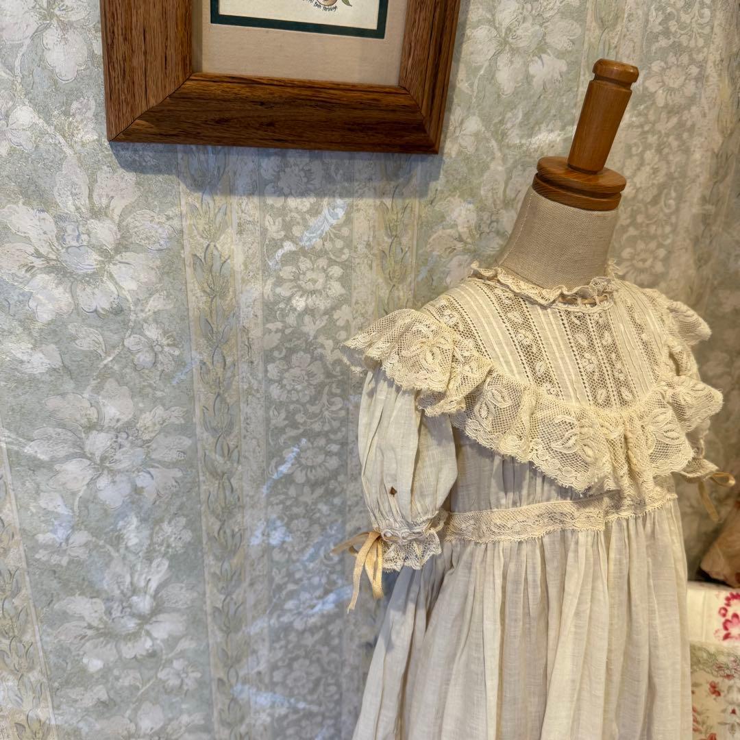 ヴィンテージドールトルソーとアンティークレースドールドレスのセット