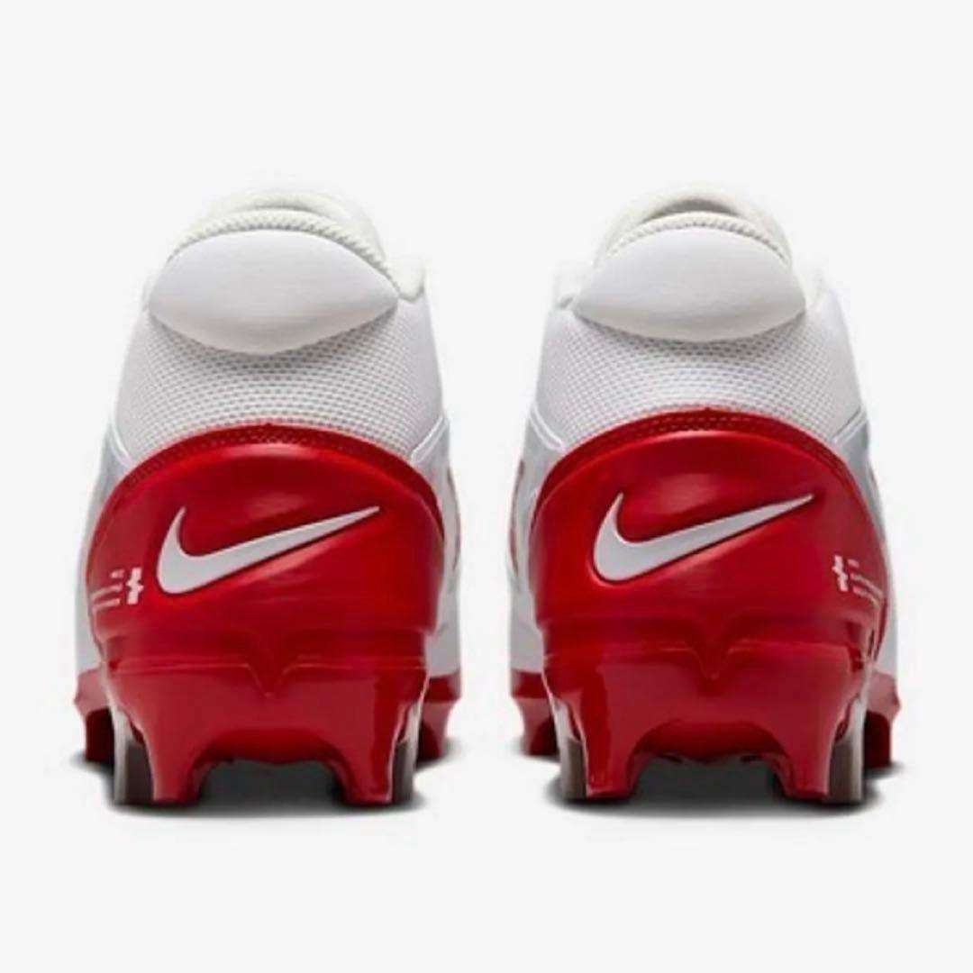 ナイキ 27.5 アルファメナス プロ アメフト スパイク シューズ 靴 白 赤