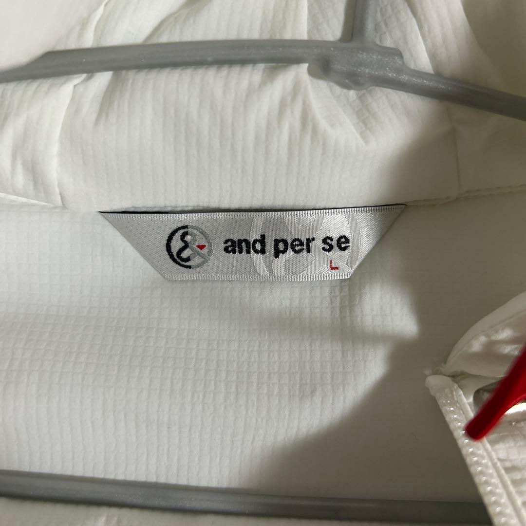 美品　and per seアンパスィ レディース中綿ダウンベスト ボア Lサイズ