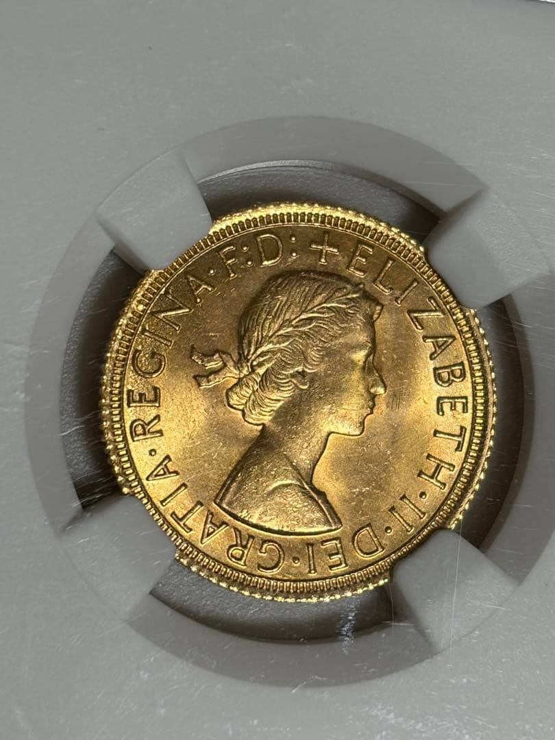 【MS65】1966年発行 ヤング・エリザベス2世 ソヴリン金貨