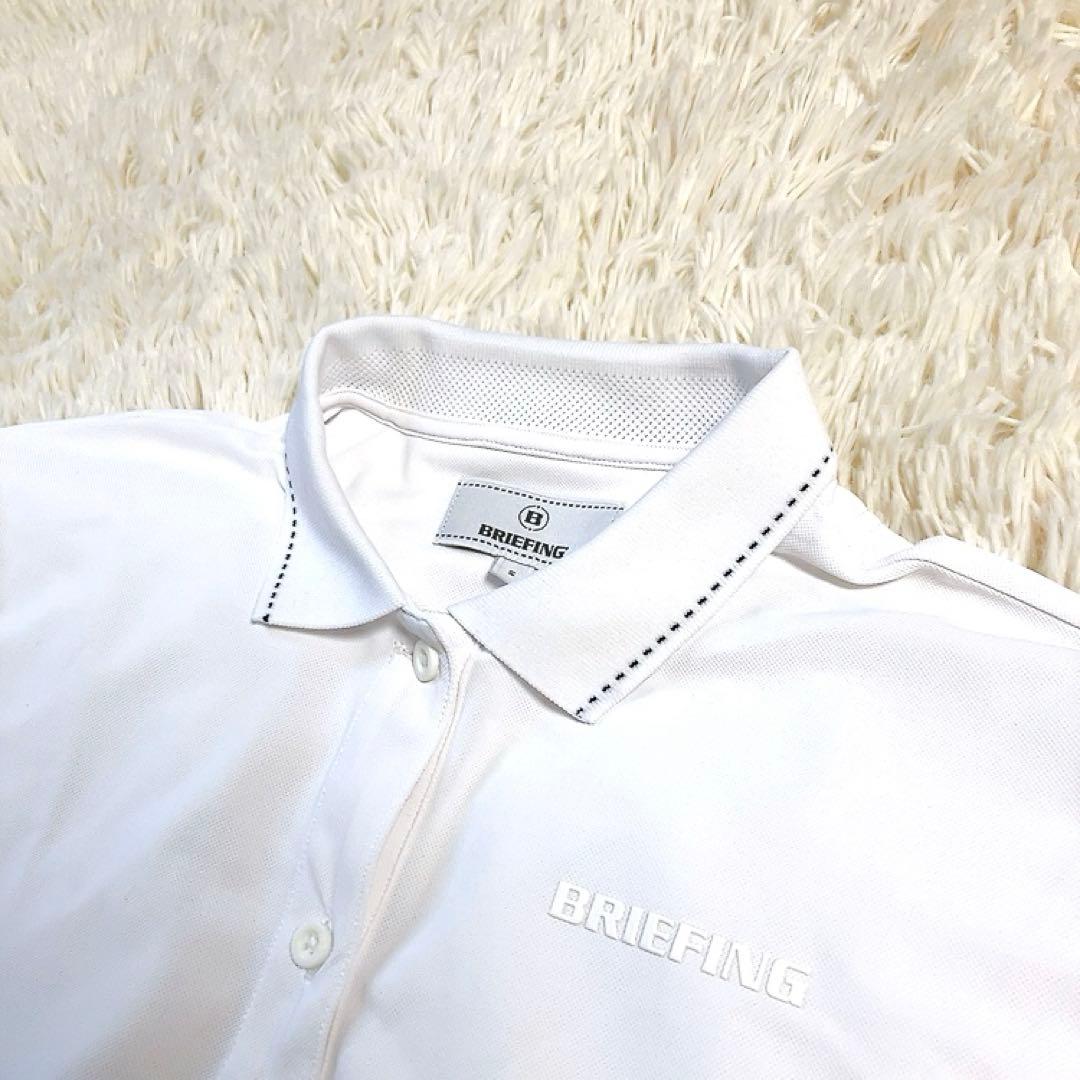 【美品】BRIEFING　バックプリーツ RF 半袖ポロシャツ　ホワイト　S