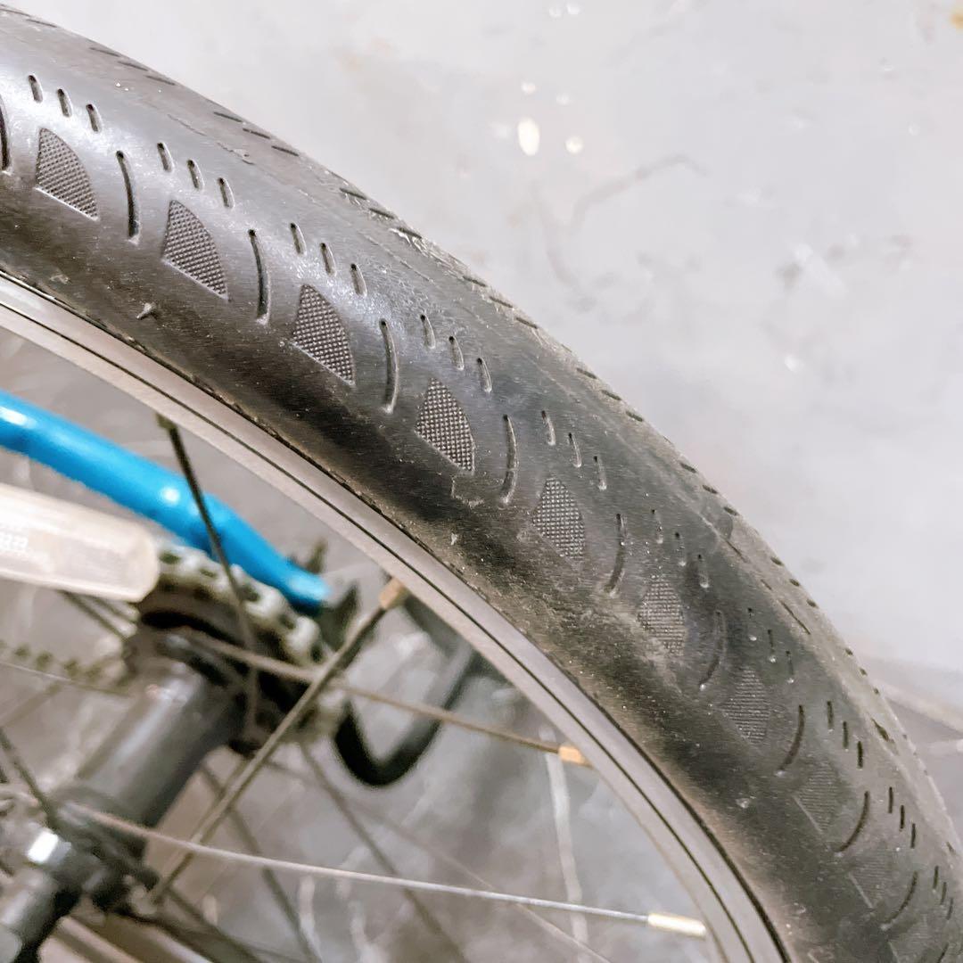 【921】ロードバイク風 子供車 Number ブルー 補助輪付き