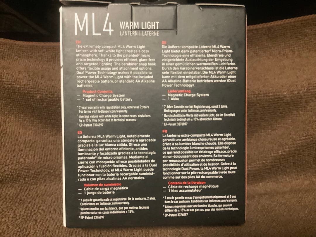 【新品】LEDLENSER ML4 WARM & ランタンアクセサリー