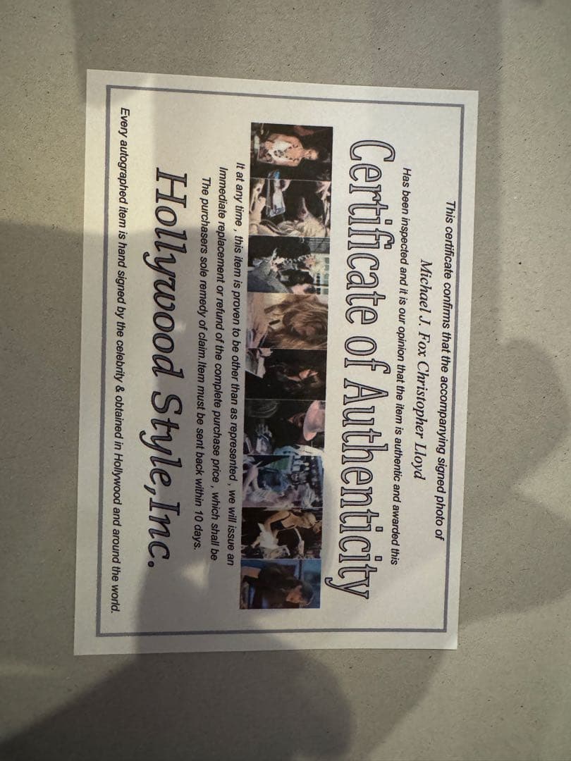 バックトゥザフューチャー　マーティ&ドク　直筆サイン