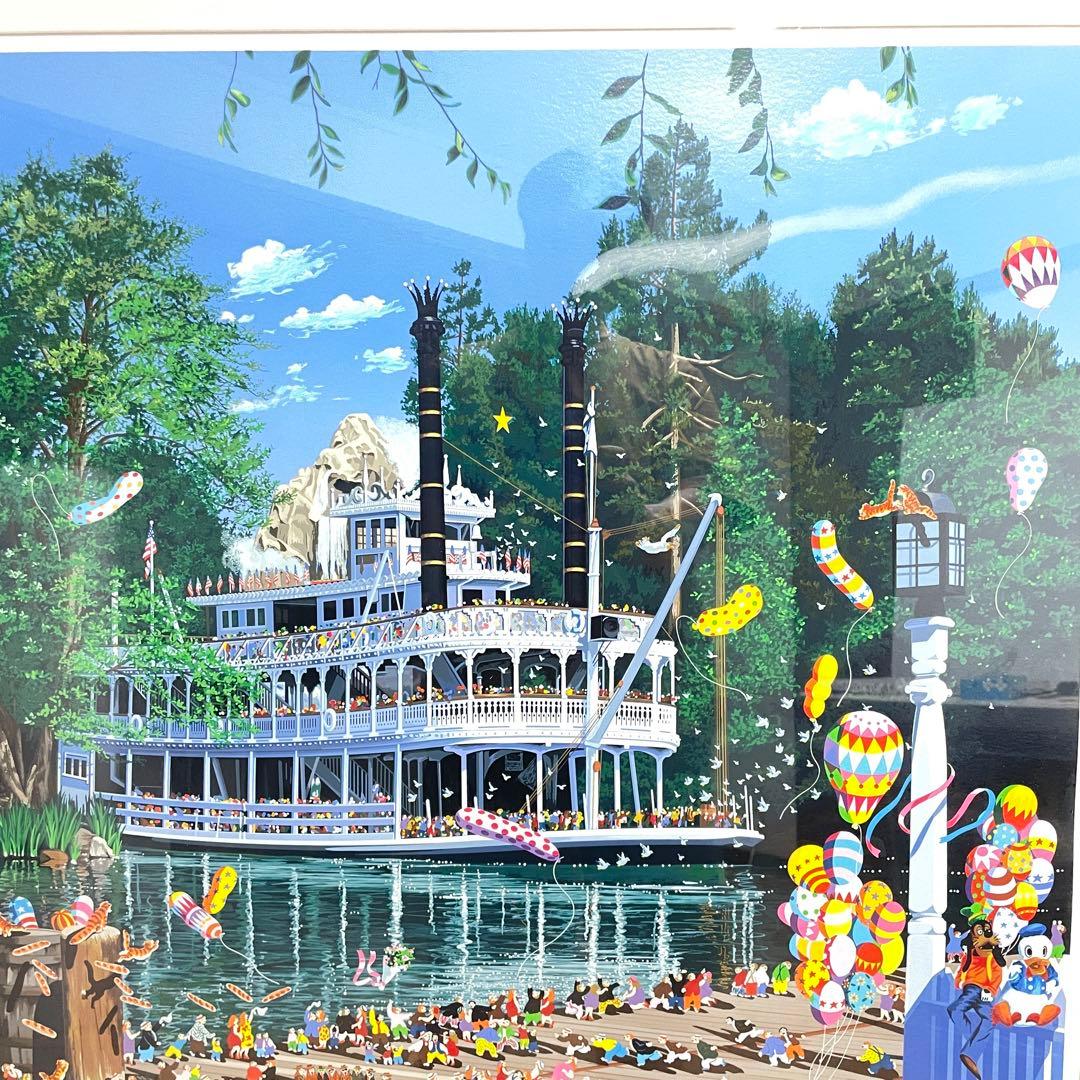 ヒロ ヤマガタ マーク トゥエイン号 ディズニー シルクスクリーン 限定 保証書