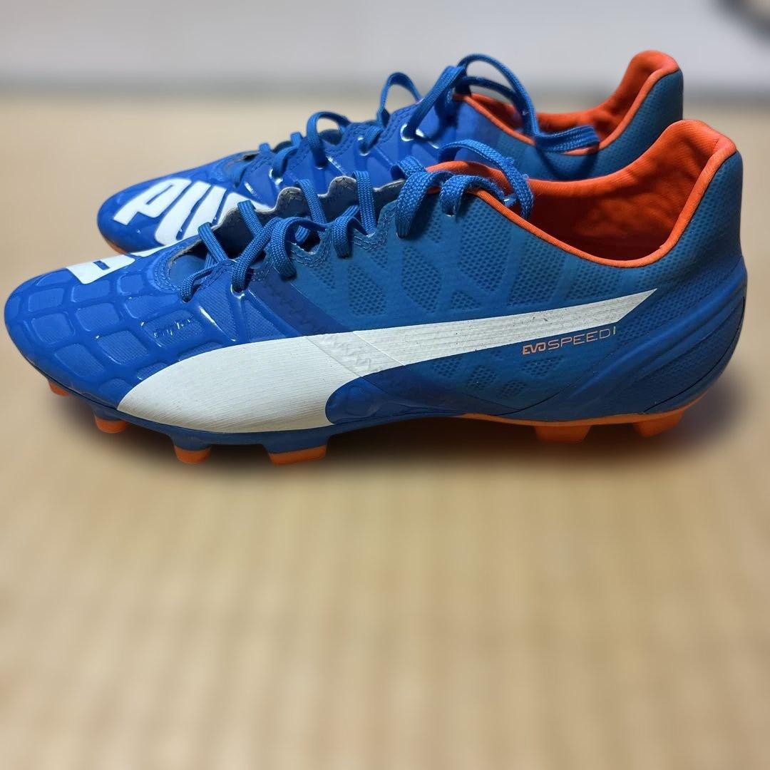 PUMA evospeed サッカーシューズ スパイク 青