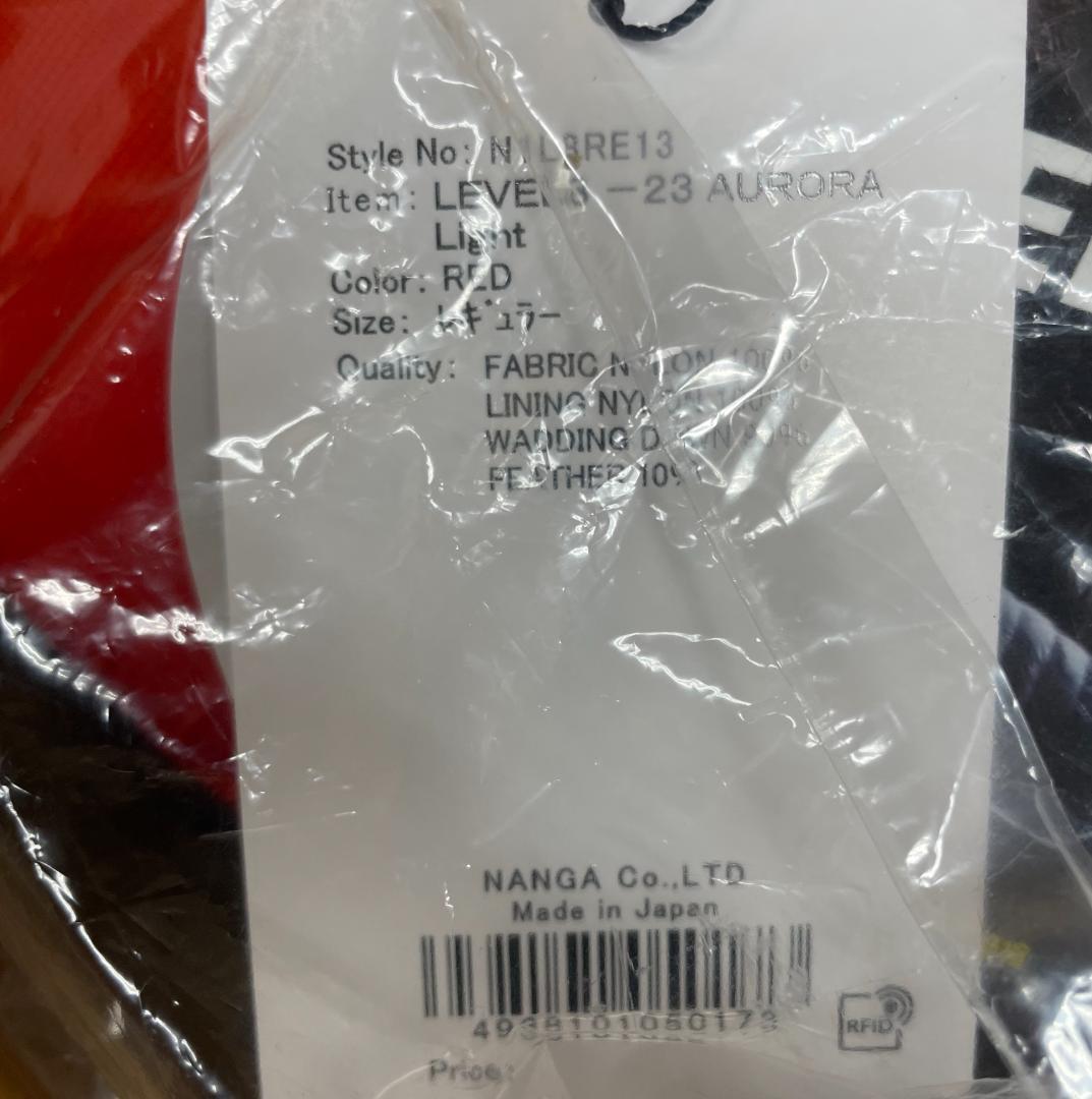 新品未使用 NANGA ダウンシュラフ レベル8-23 レッド