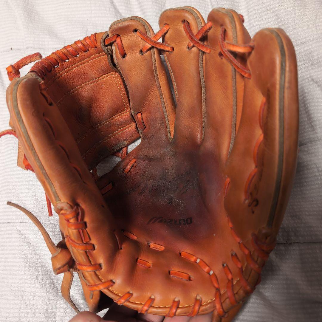 週末値下げMizuno Pro 硬式グローブ オレンジ　ミズノプロ内野