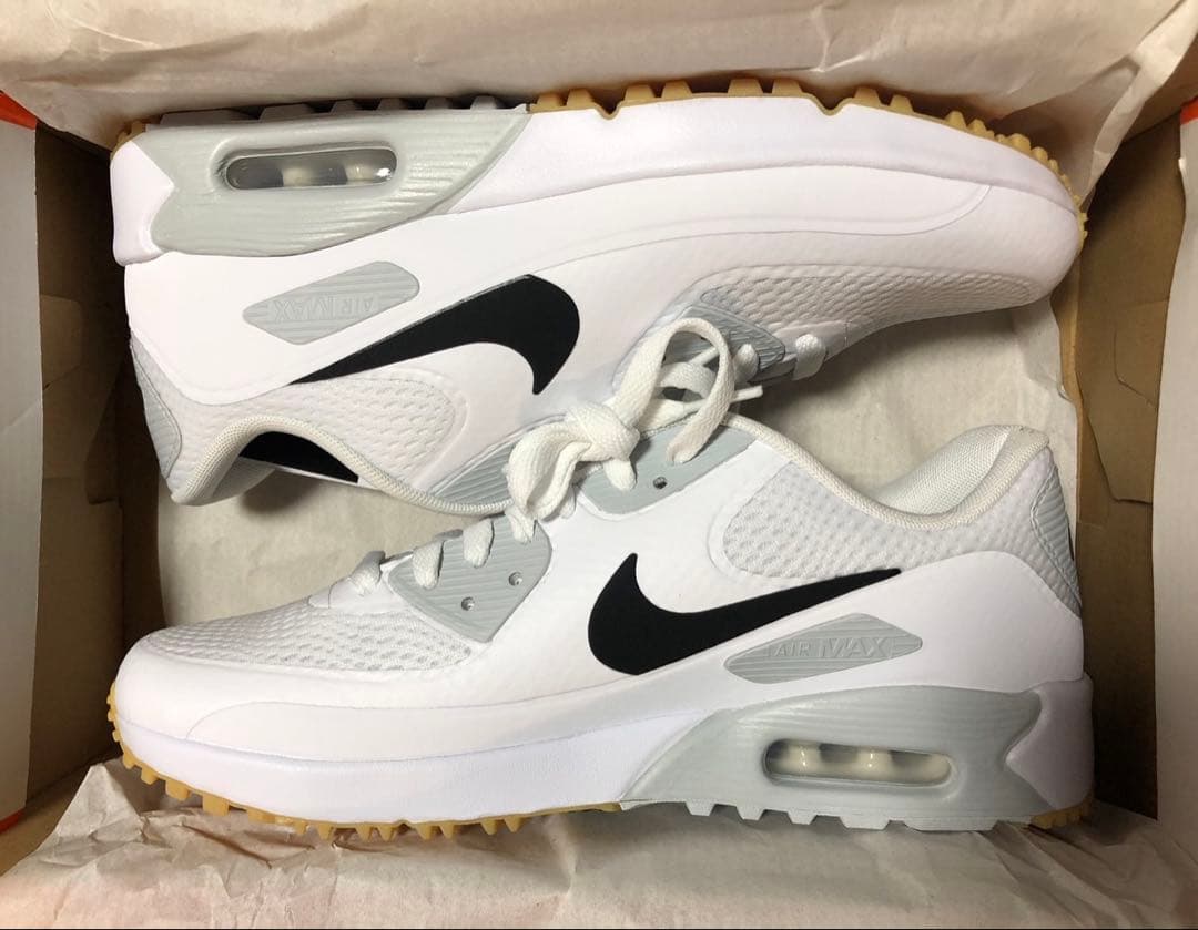 新品 26cm ナイキ エアマックス 90 G ゴルフシューズ 白 黒タグ