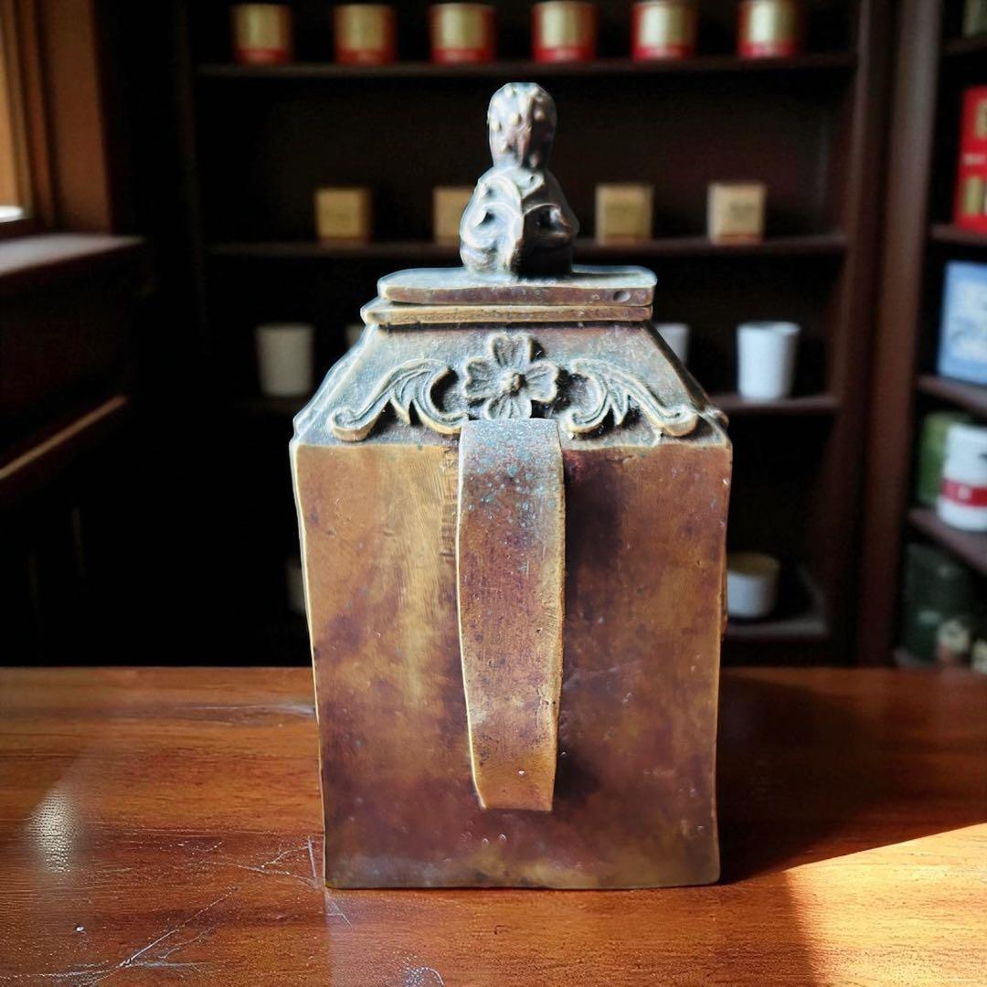 中国古美術 貔貅 嘉慶通寶蝙蝠 瑞獣文 縁起古銅急須 金運招来 書道具 墨壺水滴