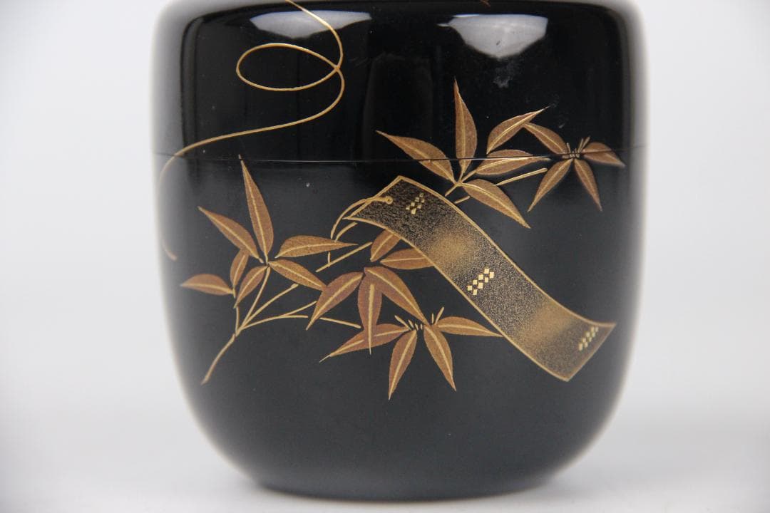 加賀蒔絵師宗利作 吉田利昭 大棗 内銀地 螺鈿細工入 栞付き N11-15A