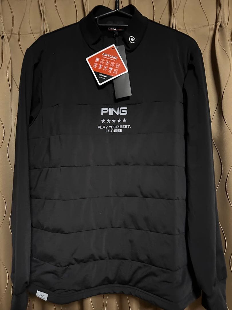 ✴︎✴︎新品未使用✴︎✴︎PING 定価14,300円　 ハーフジップシャツ ブラック