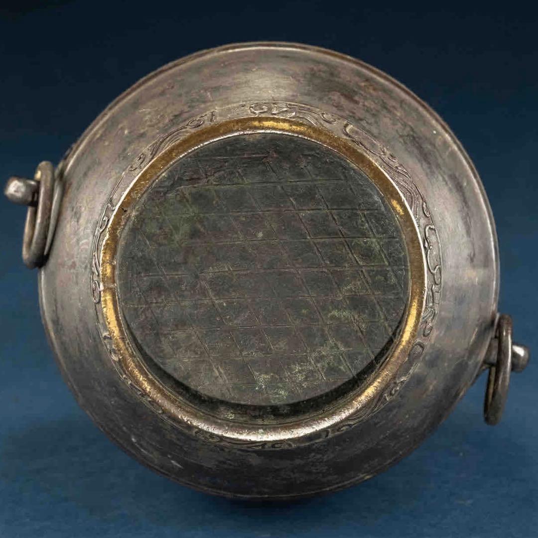 中国古美術　壺　花瓶　古銅製　アンティーク　骨董品