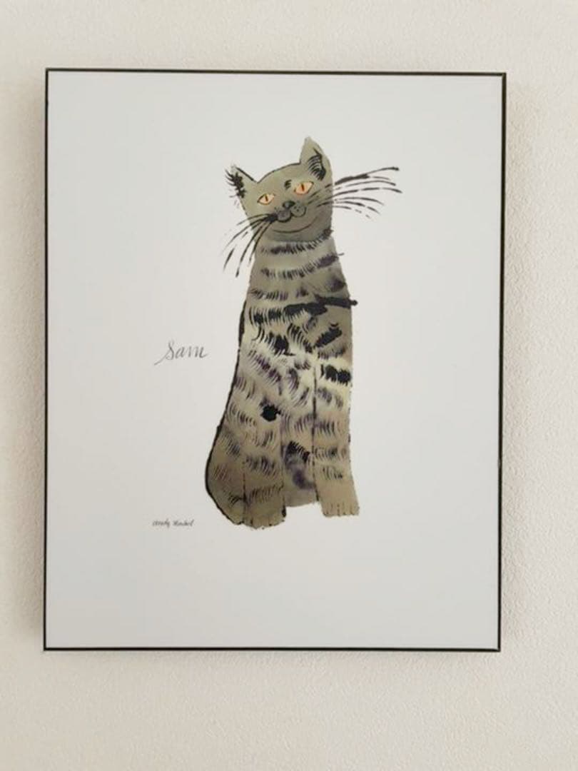 アンディウォーホル　ネコのサム　壁掛け　パネルアート