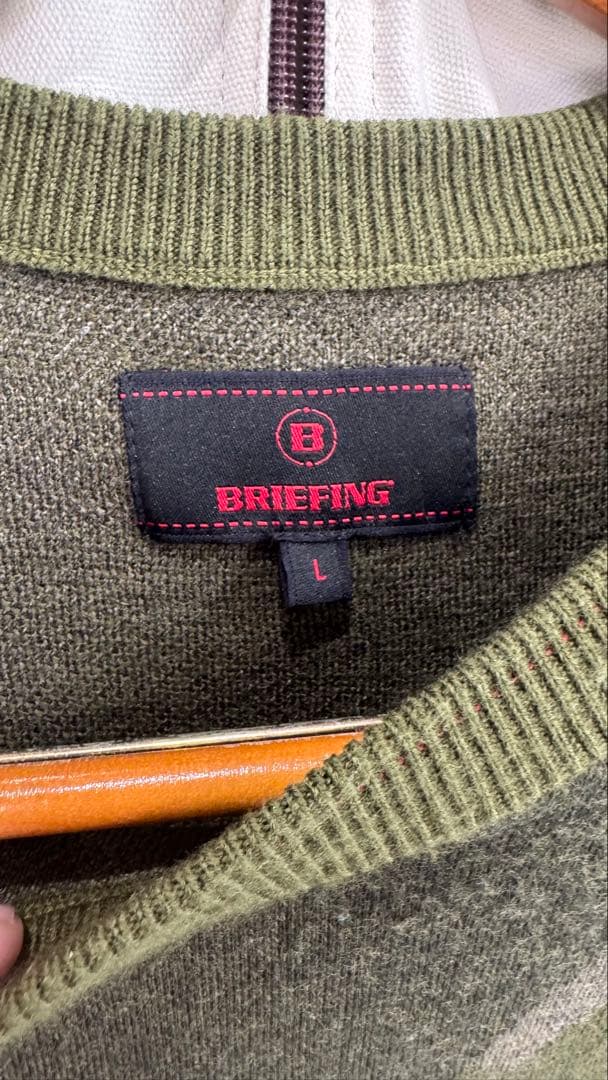 ブリーフィング　ゴルフ　ニット　Lサイズ　迷彩柄