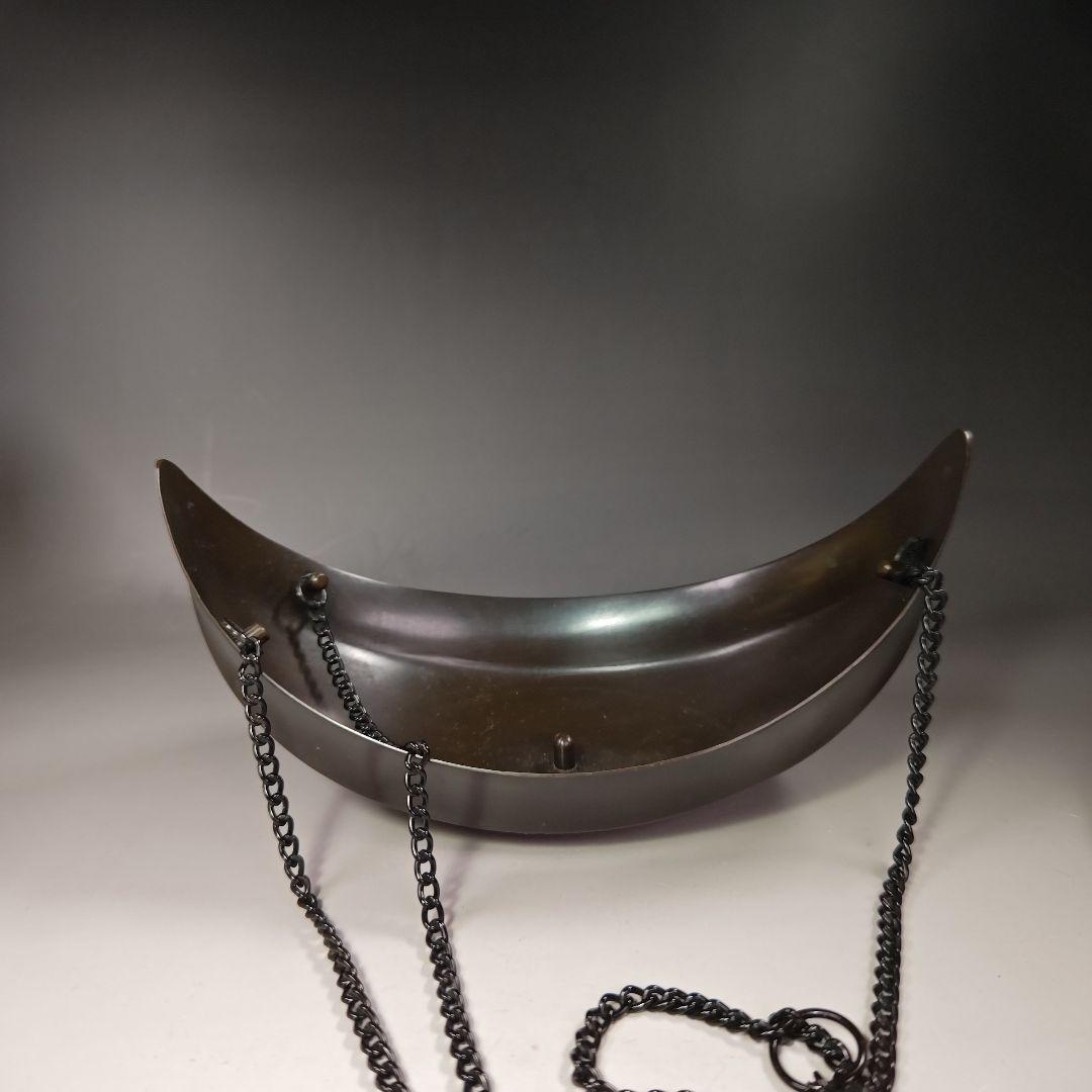 イ724 花入『釜屋　二代　藤井喜左衛門』『砂張銅　釣舟　共箱』花器　花瓶茶道具