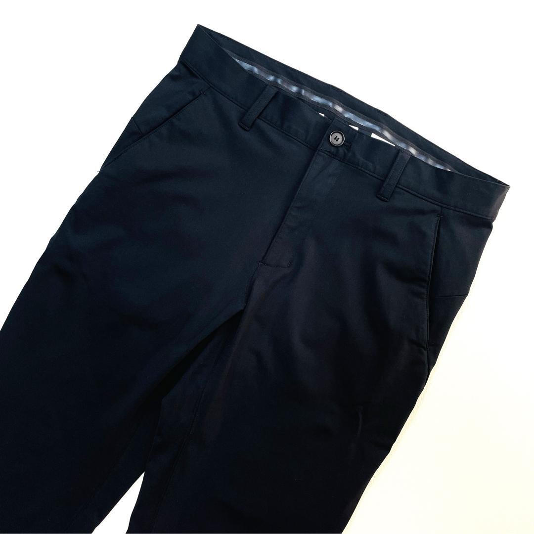 6602【美品】TFW49 ロングパンツ　スリムパンツ　ストレッチ　ブラック