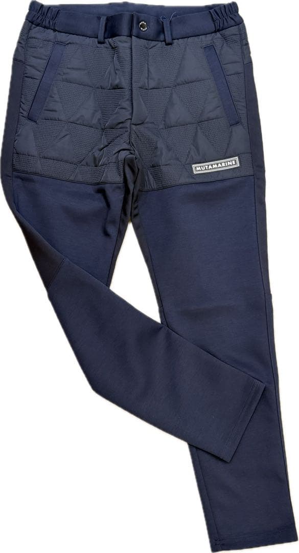 【新品】ムータマリン　ゴルフ　メンズ　暖パン　ネイビー　Lサイズ
