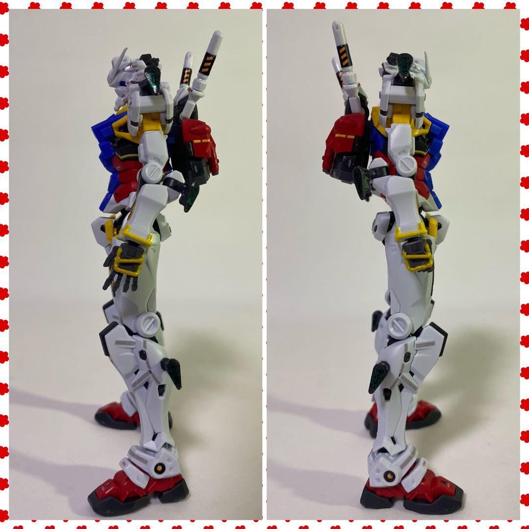 白いガンダム【組立済】ガンプラ！HG！ジオラマベース！階段ベース！セット！