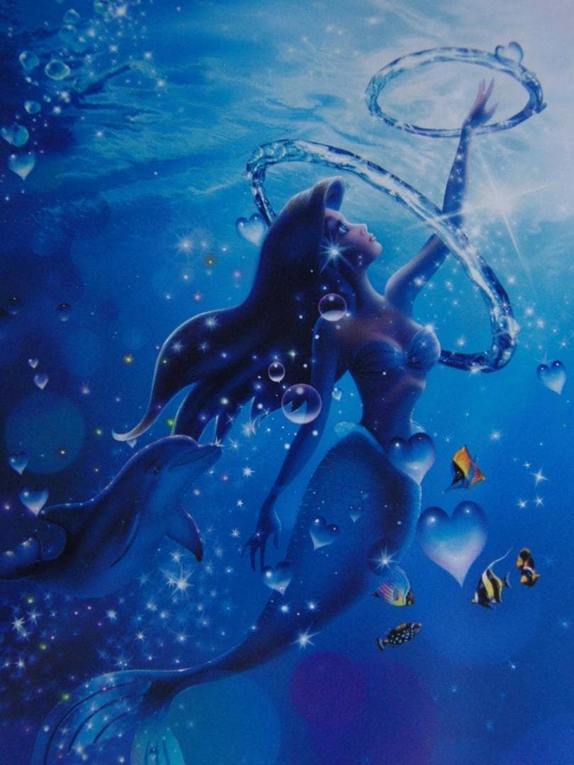 クリスチャン・ラッセン、【リーチング　フォー　ラブ】、希少な額装用画集より