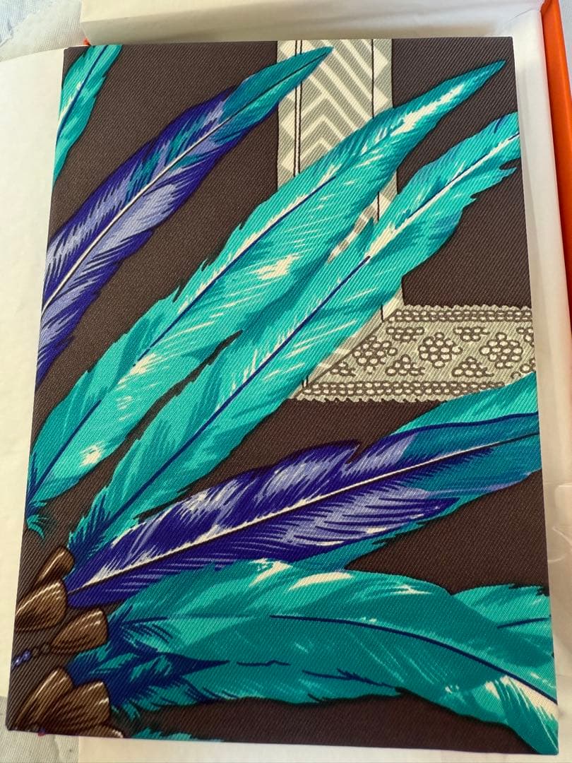 エルメス　シルクノート　マリン