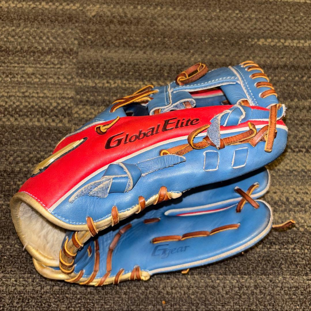 ★限定品 レアMizuno グローバルエリート 内野用 赤/青 即戦力★