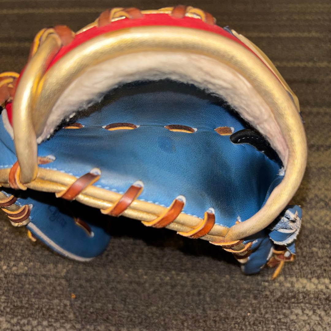 ★限定品 レアMizuno グローバルエリート 内野用 赤/青 即戦力★