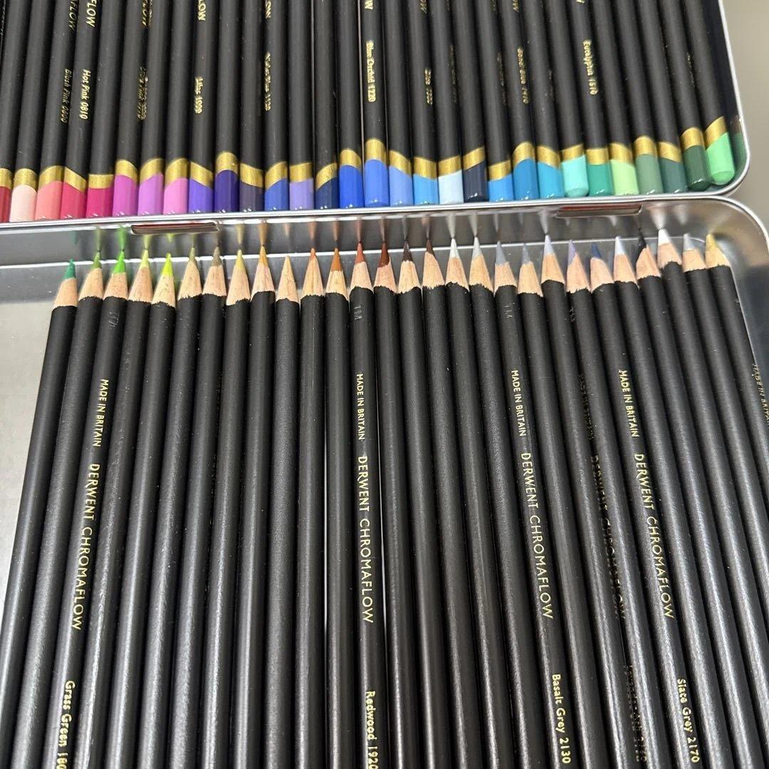 ダーウェント クロマフロー 72色セット 色鉛筆のみ、ケースなし